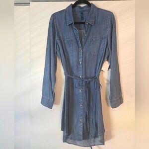 Denim Button up dress w/belt